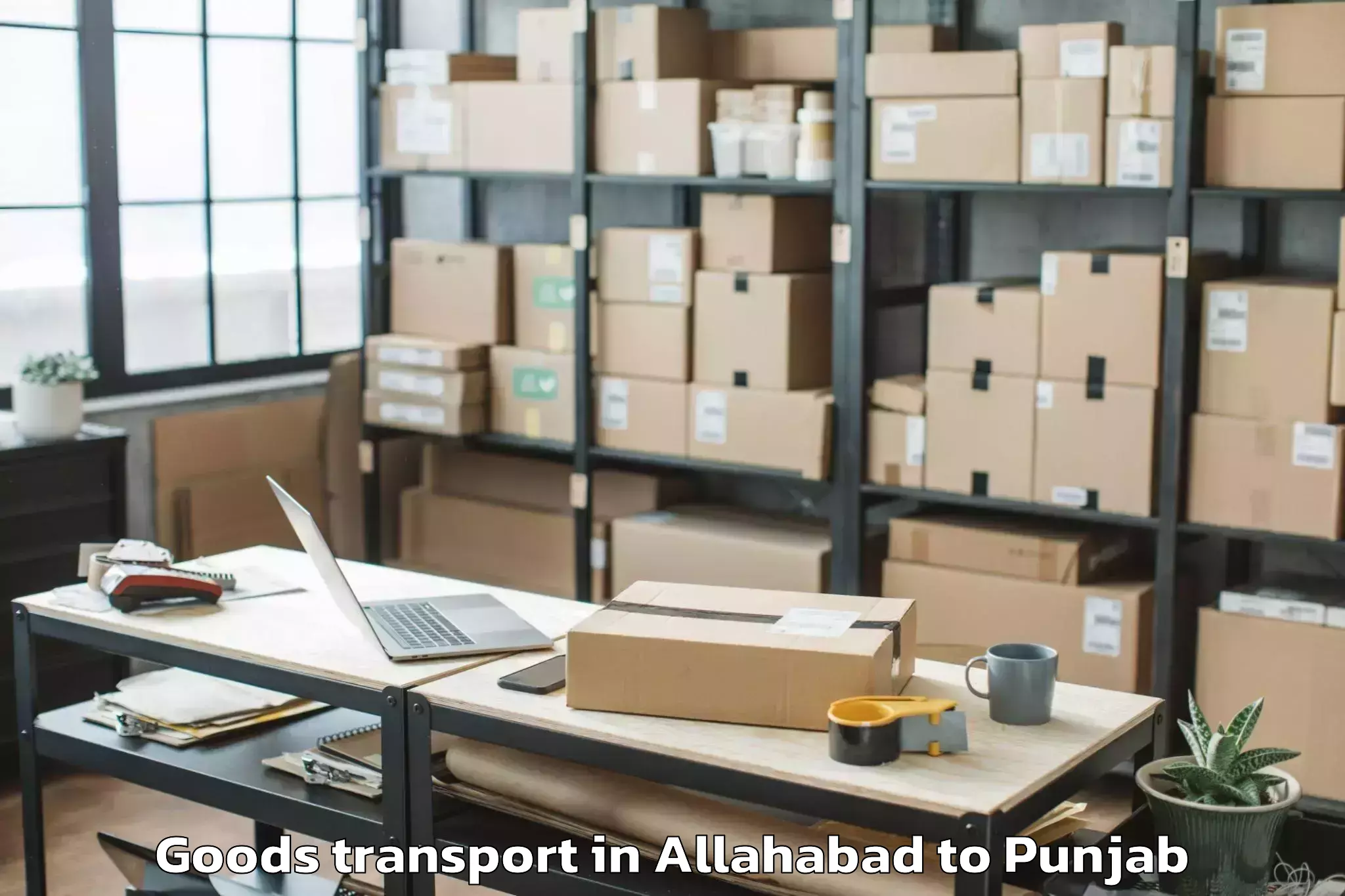 Comprehensive Allahabad to Central University Of Punjab B Goods Transport